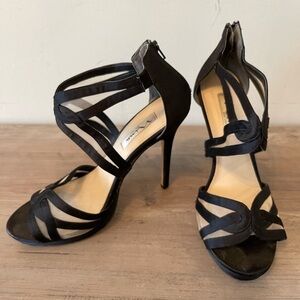 Nina Women's Fayette Stiletto Evening Sandals
Size 9. Black. Like a Jimmy Choo